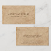 ヴィンテージウルトラ感動的シック高級クリエイティブ 名刺 (正面/裏面)