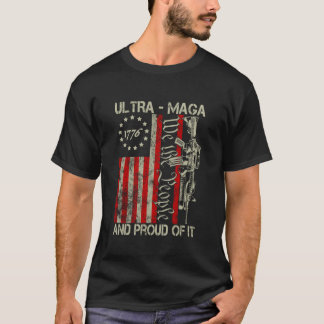 ヴィンテージウルトラMAGA旧アメリカ国旗1776我々P Tシャツ