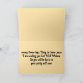 ヴィンテージウルフのグリーティングカード カード (内部)