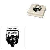 ヴィンテージウルフエックスリリス蔵書票 ラバースタンプ (押印)