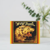 ヴィンテージウルフブランドカリ柑橘類はがき ポストカード (スタンド正面)