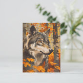 ヴィンテージウルフポートレート ポストカード (スタンド正面)