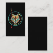 ヴィンテージウルフ先住民アメリカン動物愛好家 名刺 (正面/裏面)