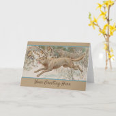 ヴィンテージウルフ カード (黄色い花)