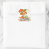 ヴィンテージウーマンインレッドハット住所 シール (バッグ)