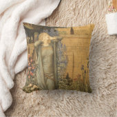 ヴィンテージウーマンガーデンフローラエフェメラコテージコア クッション (ブランケット)