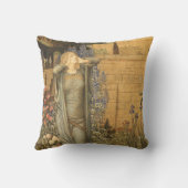 ヴィンテージウーマンガーデンフローラエフェメラコテージコア クッション (裏面)