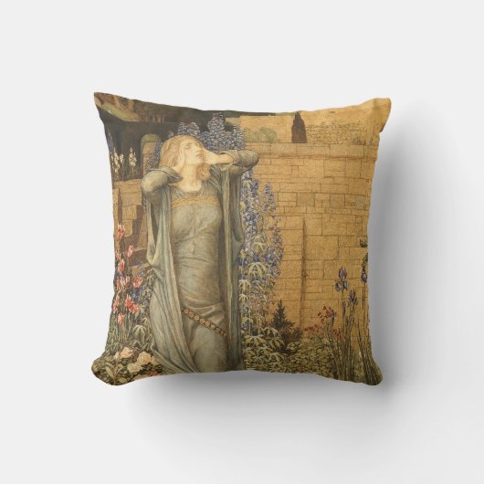 ヴィンテージウーマンガーデンフローラエフェメラコテージコア クッション (正面)