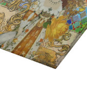 ヴィンテージウーマンゴールデンサン:レオ〔占星術の〕十二宮図コラージアート カッティングボード (角)