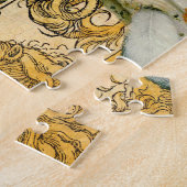 ヴィンテージウーマンゴールデンサン:レオ〔占星術の〕十二宮図コラージアート ジグソーパズル (側面)