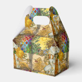 ヴィンテージウーマンゴールデンサン：レオ〔占星術の〕十二宮図コラージアート フェイバーボックス (裏面サイド)