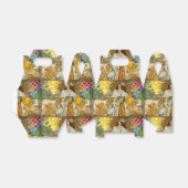 ヴィンテージウーマンゴールデンサン：レオ〔占星術の〕十二宮図コラージアート フェイバーボックス (折り畳みなし)