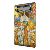 ヴィンテージウーマンゴールデンサン:レオ〔占星術の〕十二宮図コラージアート ミニクリップボード (アングル2)