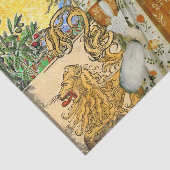 ヴィンテージウーマンゴールデンサン：レオ〔占星術の〕十二宮図コラージアート 薄葉紙 (詳細)