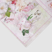 ヴィンテージウーマンティーピンクフローラバードハウスデコパージュ 薄葉紙 (詳細)