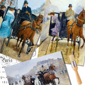 ヴィンテージウーマンパリホースエクエストランデクページ ラッピングペーパーシート