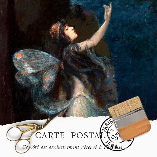 ヴィンテージウーマンフェアリー素朴テクスチャーティッシュペーパー 薄葉紙