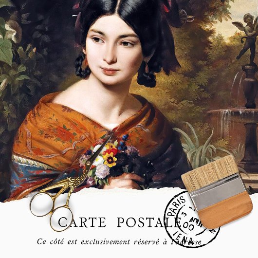 ヴィンテージウーマンフラワーズティッシュペーパー 薄葉紙