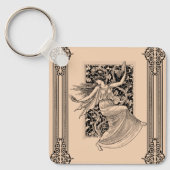 ヴィンテージウーマン踊りキーチェーン キーホルダー (正面)