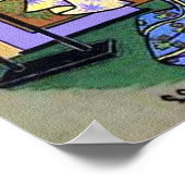 ヴィンテージウ日本のインミュージカル猫ポスタープリント ポスター (角)