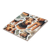 ヴィンテージエアデールテリアシームレス タイル (側面)