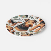 ヴィンテージエアデールテリアシームレス ペーパープレート (アングル)