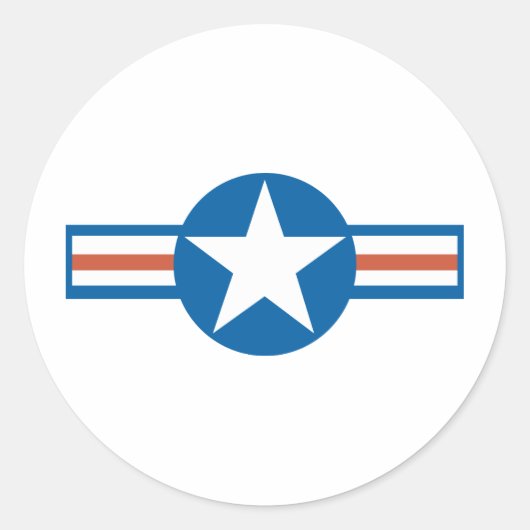 ヴィンテージエアフォースのロゴ_2 ラウンドシール (正面)