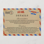 ヴィンテージエアメイルウェディングコレクション エンクロージャーカード (正面)