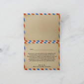 ヴィンテージエアメールウェディングコレクション サンキューカード (内部)