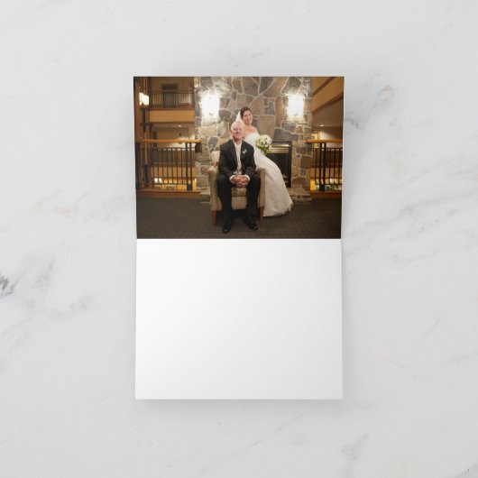 ヴィンテージエアメール結婚カリフォルニアありがとう サンキューカード (内部)