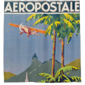 ヴィンテージエアロポスタールシャワーカーテン シャワーカーテン (正面)