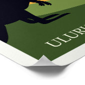 ヴィンテージエアーズロックオーストラリアKangaroos旅行 ポスター (角)