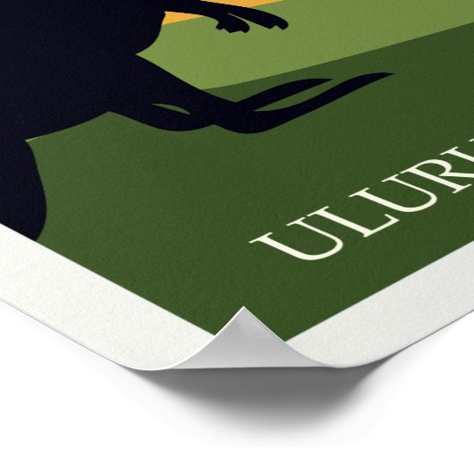 ヴィンテージエアーズロックオーストラリアKangaroos旅行 ポスター (角)