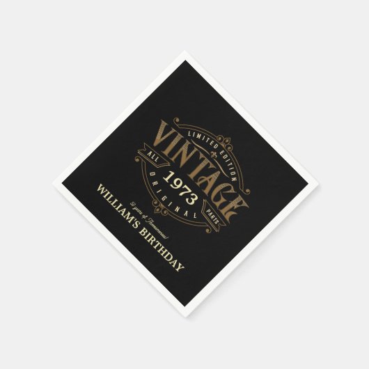 ヴィンテージエイジハンディクラフトテーマ スタンダードカクテルナプキン (角)
