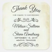 ヴィンテージエイジングウェスタンスタイル結婚ズサンキュー スクエアシール (正面)