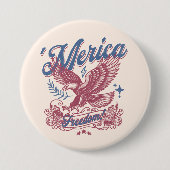 ヴィンテージエイジ愛国米国イーグル 缶バッジ (正面)