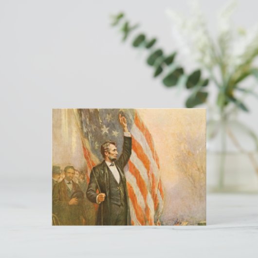 ヴィンテージエイブリンカーンアメリカン大統領独立系 ポストカード (スタンド正面)