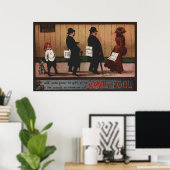 ヴィンテージエイプリルフールの日のバックドッグ ポスター (ホームオフィス)