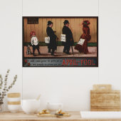 ヴィンテージエイプリルフールの日のバックドッグ ポスター (キッチン)