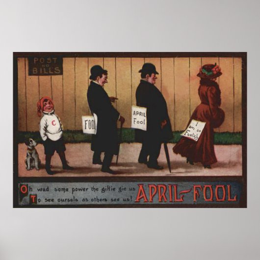 ヴィンテージエイプリルフールの日のバックドッグ ポスター (正面)
