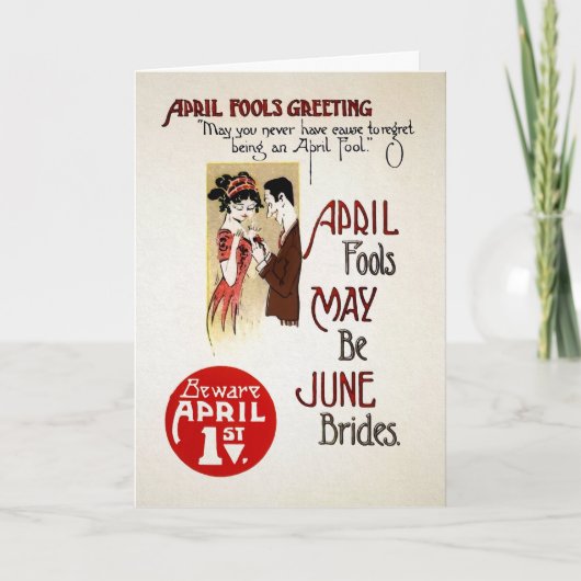 ヴィンテージエイプリルフールグリーティングカード  シーズンカード (正面)