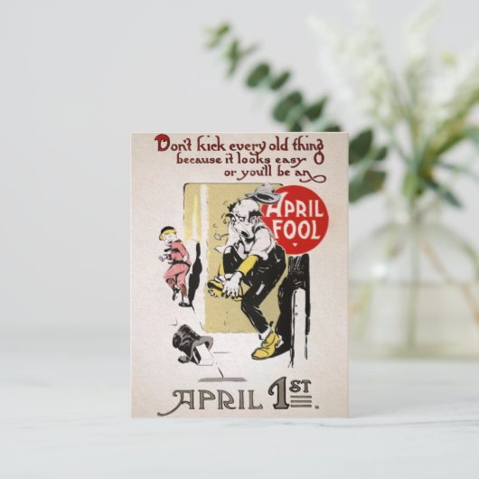ヴィンテージエイプリルフールズデイはがき ポストカード (スタンド正面)