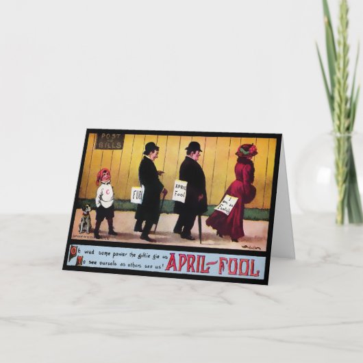 ヴィンテージエイプリルフールズデイグリーティングカード シーズンカード (正面)