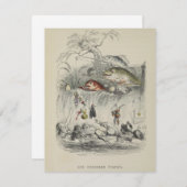 ヴィンテージエイプリルフールズユーモアグランドビル魚釣り シーズンカード (正面/裏面)