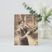 ヴィンテージエイプリルフールデイマンフィッシュギフト シーズンポストカード (スタンド正面)