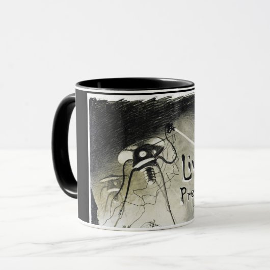 ヴィンテージエイリアン侵攻世界大戦ufo映画ポスター マグカップ (正面左)