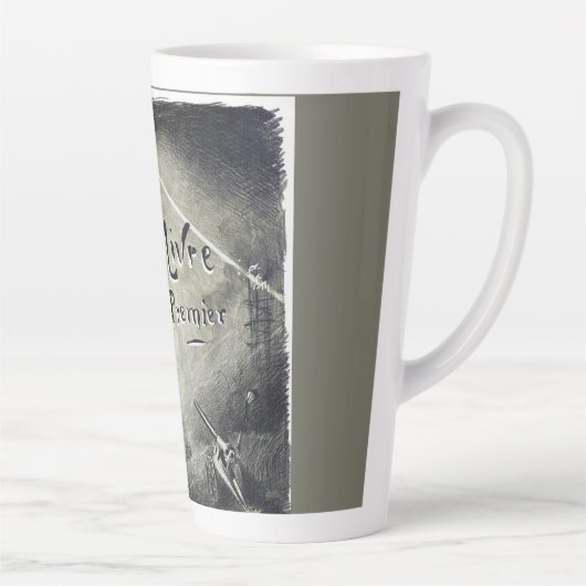 ヴィンテージエイリアン侵攻世界大戦ufo映画 カフェラテマグ (右)