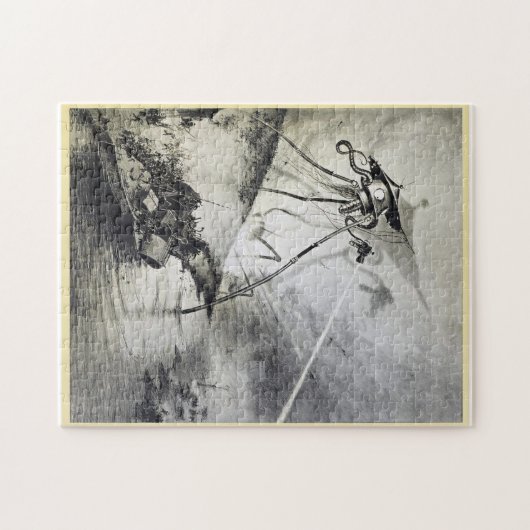 ヴィンテージエイリアン侵攻世界大戦ufo映画 ジグソーパズル (横)