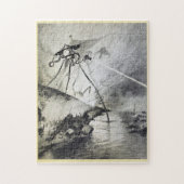 ヴィンテージエイリアン侵攻世界大戦ufo映画 ジグソーパズル (縦)