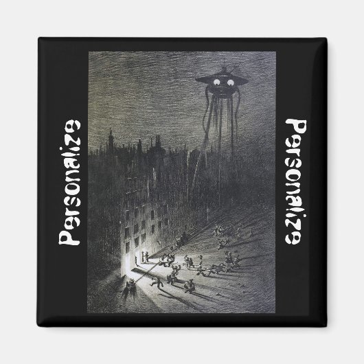 ヴィンテージエイリアン侵攻世界大戦ufo映画 マグネット (正面)